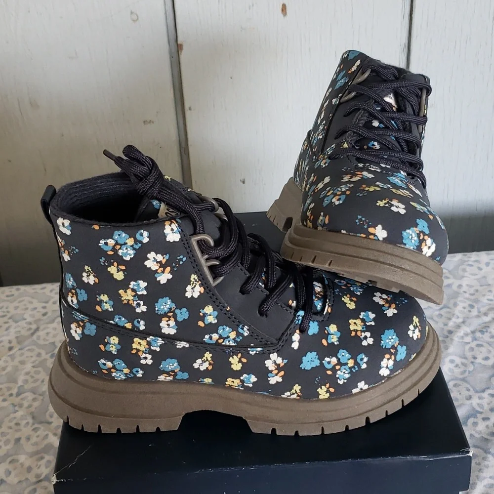 Floral Lace Boots Ziomi OshKosh Floral Print Fashion Boots Cowgirl Westwrn Boho - Picture 12 of 12